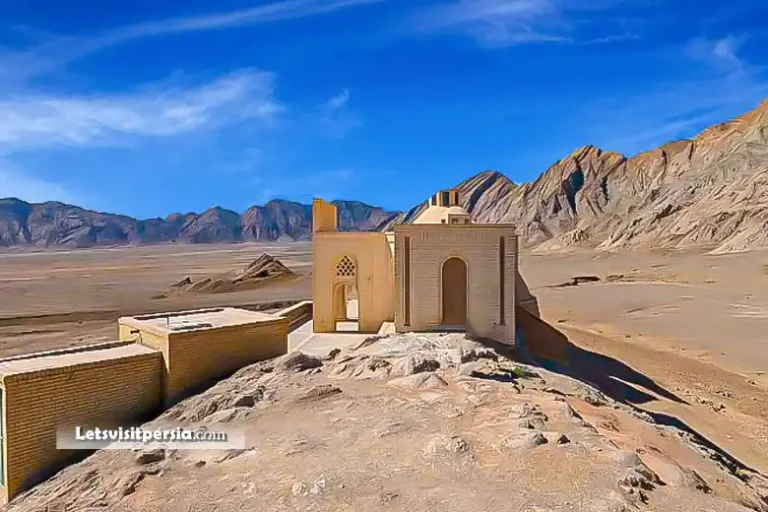 Exterior of Pir-e Herisht Zoroastrian shrine in Yazd, Iran